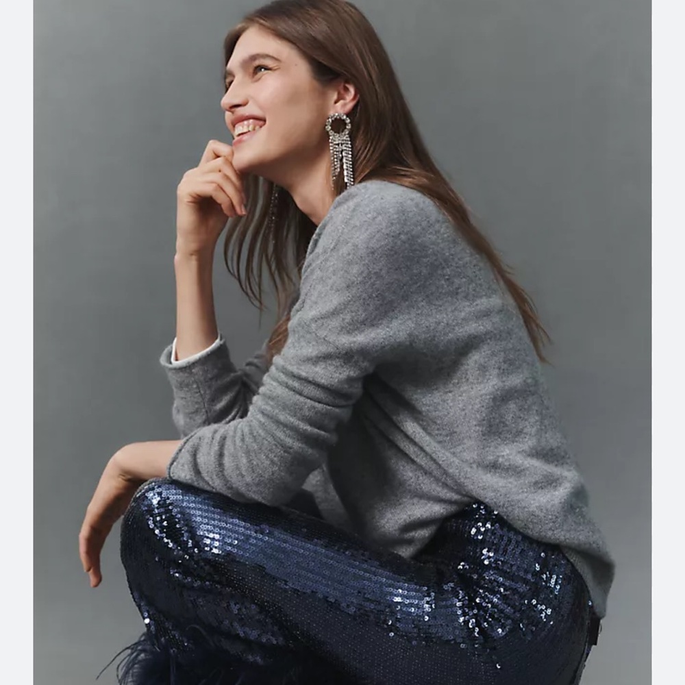 Pilcro Anthropologie Cashmere Gray Sweater